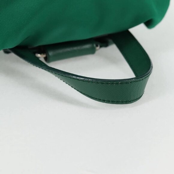 PRADA Backpack Nylon Green Silver Auth 136123V - Picture 8 of 16